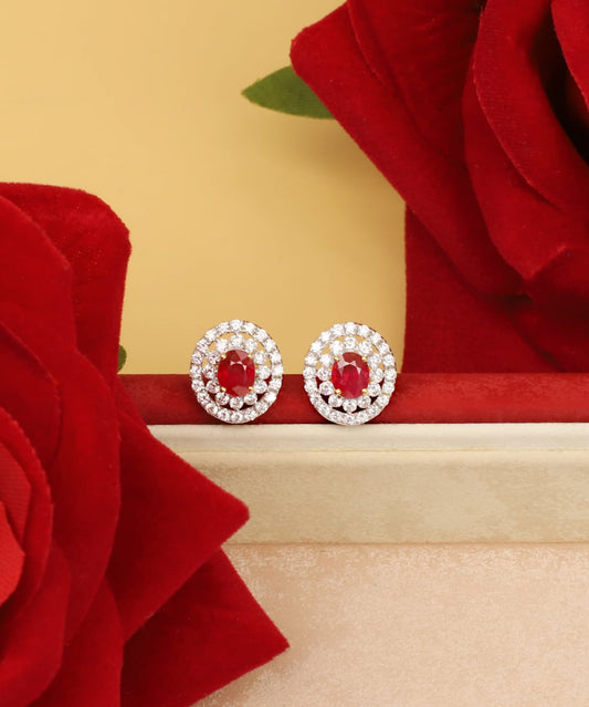 Ruby Orbit Studs