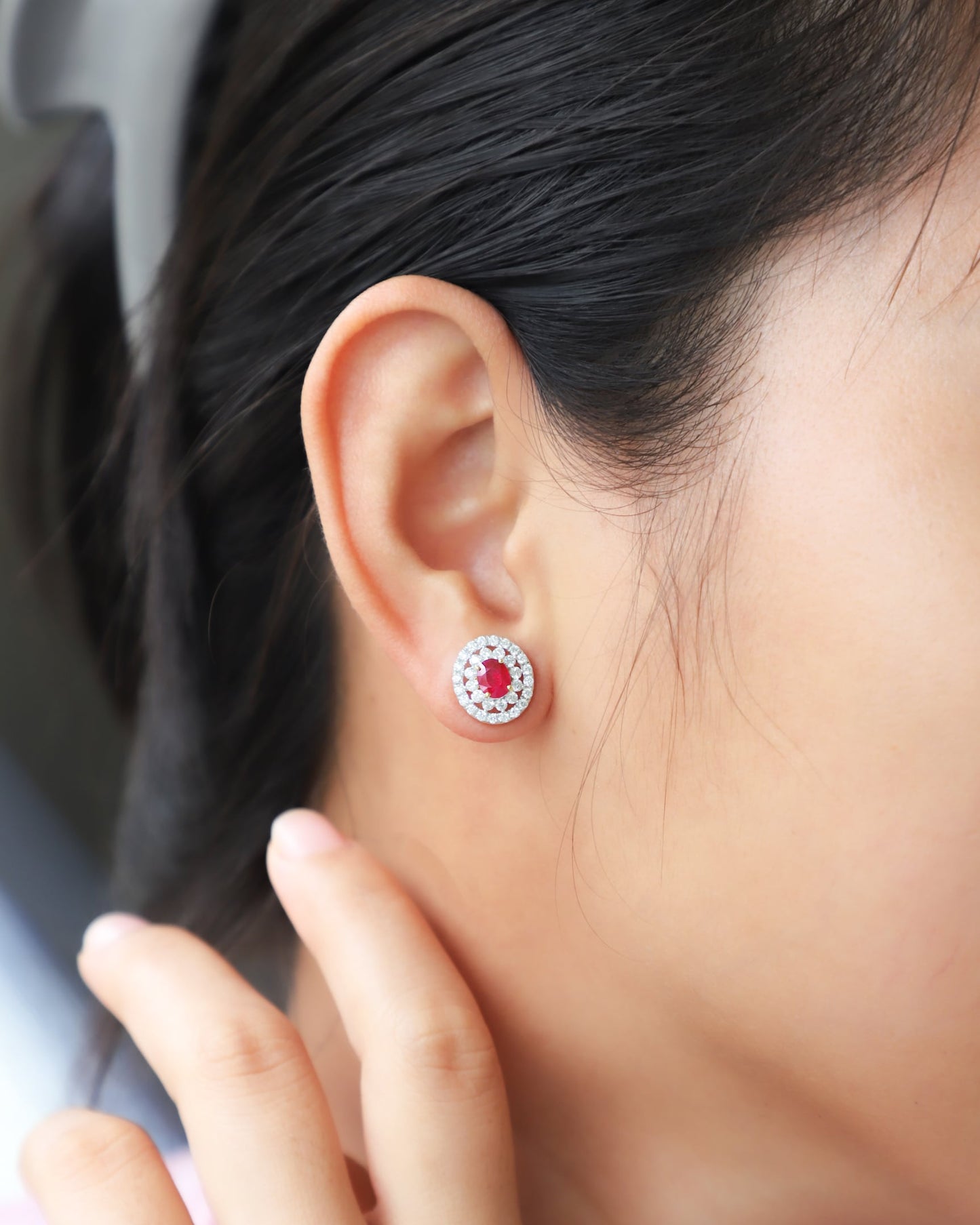 Ruby Orbit Studs